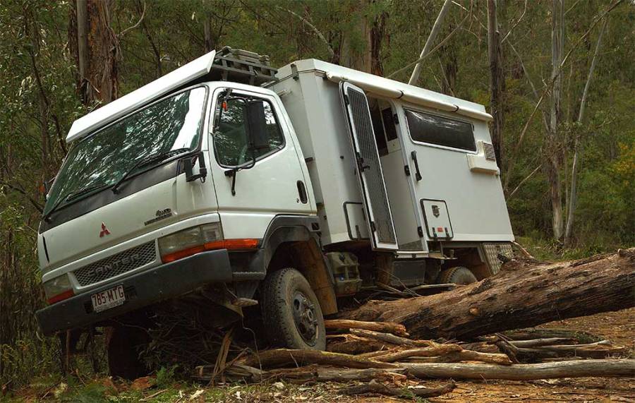 © John Lovett 2016 truck-on-log